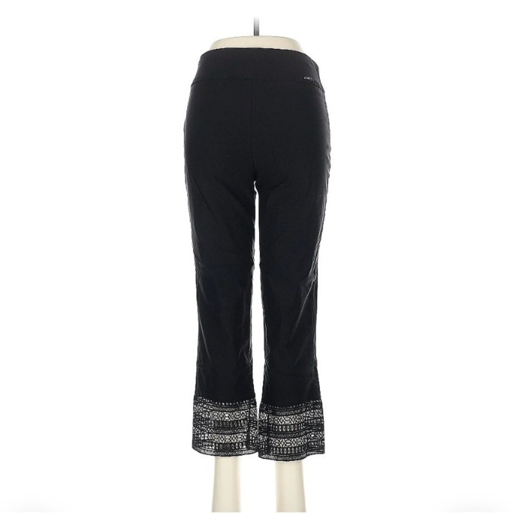Embellished Black Cropped Ankle Pants